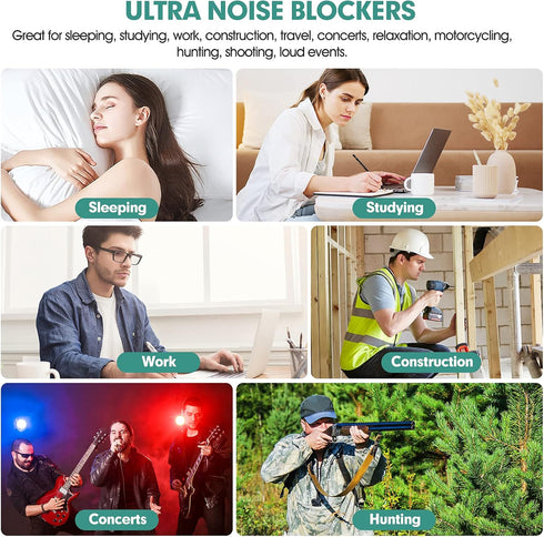 100 Pairs Earplugs for Noise Canceling, Soft Foam Ear Plugs for Sleep, Work, Snoring, Loud Noise Reduction