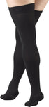 Truform Compression Stockings 20-30 mmHg, Thigh High, Closed Toe, Black, Small