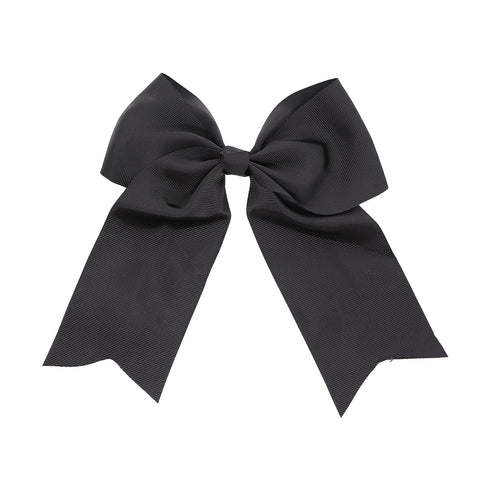 Jumbo Bow Clip with Tails, Black