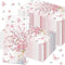 Janlaugh 100 Pcs Cherry Blossoms Paper Bathroom Hand Towels Summer Floral Disposable Guest