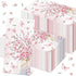Janlaugh 100 Pcs Cherry Blossoms Paper Bathroom Hand Towels Summer Floral Disposable Guest