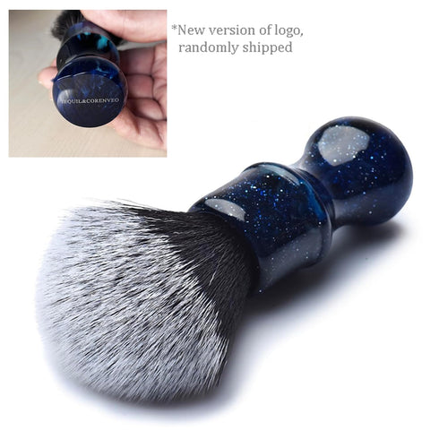 JEQUIL&CORENVEO Luxury Synthetic Shaving Brush, Aesthetic Resin Handle, 24mm Extra Dense Knot