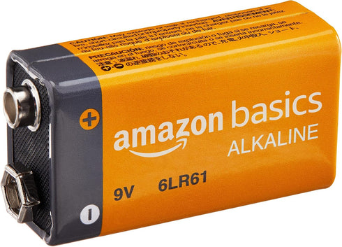 Amazon Basics 4-Pack 9 Volt Alkaline Performance Batteries, 5-Year Shelf Life
