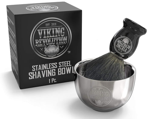 Viking Revolution Stainless Steel Shaving Soap Bowl, Unbreakable Shaving Mug for Cream & Soap