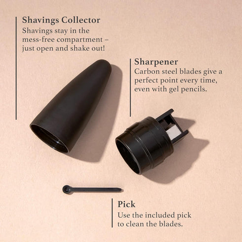 Julep Cosmetic Makeup Pencil Sharpener - Universal Sharpener for Eyeliner, Lip Liner, Eyebrow Pencils
