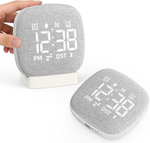Lxpord White Noise Machine with Dual Alarm Clock, 36 Soothing Sounds, Vibrating Bed