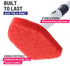 Replacement Scrubber Sponge Head for Extendable Tub Tile Shower Scrubber, Non-Scratch (2X Scrubber Sponge Red)