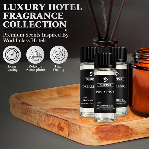 SLIPISH 5 20ml 5-Star Hotel Diffuser Oil Discovery Kit Fragrance Oils | Inspired by Elite Hotel Scents | Aromatherapy