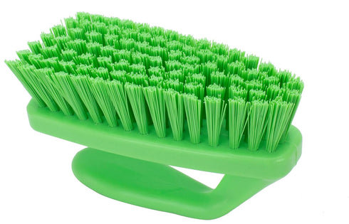 SPARTA Heavy Duty Scrub Brush, 6 Inch Iron Shaped Handle with Stiff Bristles for Kitchen, Bathroom, and Tile Cleaning