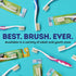 Set 2 MOUTHWATCHERS Soft Childrens Flossing Manual Toothbrush, of Pink Toothbrushes for Kids & Teens, Ultra Clean, by