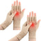 Woanger 2 Pairs Seamless Lymphedema Compression Gloves 20-30 mmHg Fingerless Gloves