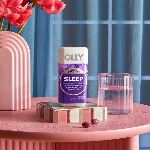 OLLY Ultra Strength Sleep Softgels, 10mg Melatonin and Chamomile, Supports Deep Restful Sleep, 60 Count