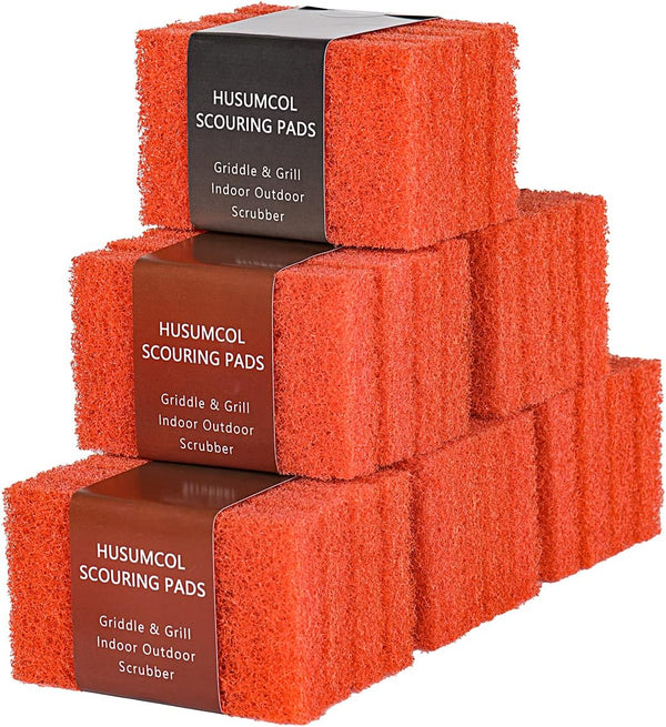 Hand-Held Griddle Cleaning Pads for Blackstone, Non-Scratch Scrubbing Pads for Bathroom and Shower