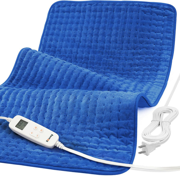 Heating Pad for Back Pain Relief, XXXL Electric Heating Pad 33'' x 17'' for Neck & Shoulder Cramps, 6 InstaHeat Settings