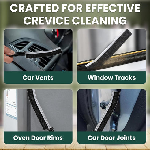 Solvra Set 6Pcs Crevice Cleaning Brush Hard Bristle Cleaning Tools for Grout, Tile Floors, Gaps & Narrow Spaces Small