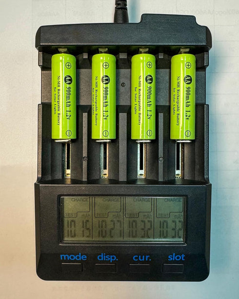 1.2V AA Ni-MH Rechargeable Battery 900mAh Pre-Charged for Outdoor Solar Lights, Lawn Lamps, String Light (AA-900mAh-12