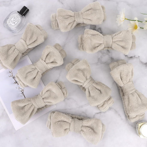 Ondder 8 Pcs Coffee Spa Headband - Terry Cloth Makeup Headband for Skin Care, Washing Face, Women