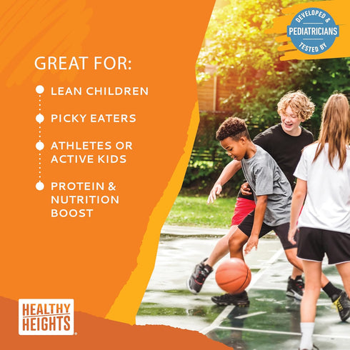 Healthy Height Grow Daily Kids Protein Drink Mix (Chocolate) - High Protein Shake for Boys 10+