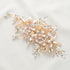 SWEETV Handmade Wedding Hair Comb - Pearl Flower Bridal Hair Clip Accessories for Women’s Wedding