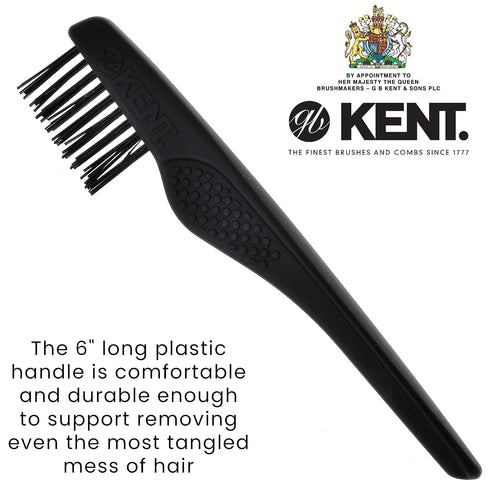 Kent Hair Brush Cleaning Tool, Rake for Removing Hair and Dandruff from Brushes, Combs & Grooming Tools