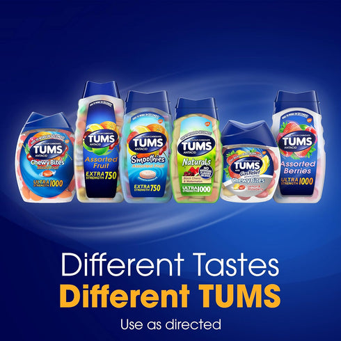 TUMS Ultra Strength Antacid Tablets for Heartburn Relief, Assorted Fruit, 160 Count