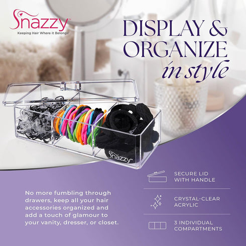 Snazzy Hair Accessories Gift Set, 670 Total for Women, Girls, Men, Boys, Teens & Adults in Storage Kit
