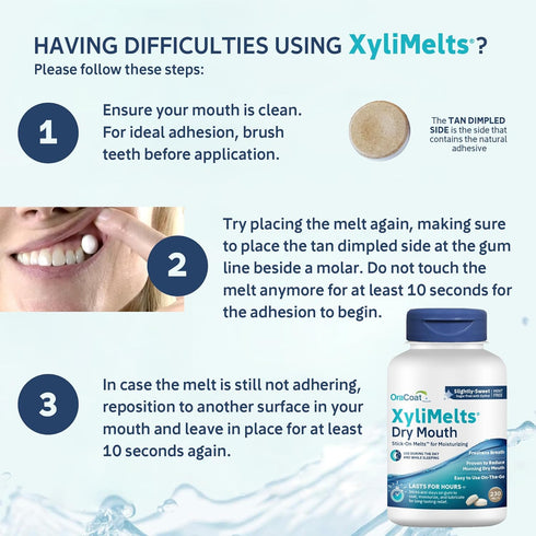 Oracoat XyliMelts Dry Mouth Relief Oral Adhering Discs, Non-Acidic, Time Release for up to 8 Hours, 230 Count