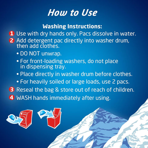 Purex 4-in-1 Laundry Detergent Pacs, Mountain Breeze, 58 Count