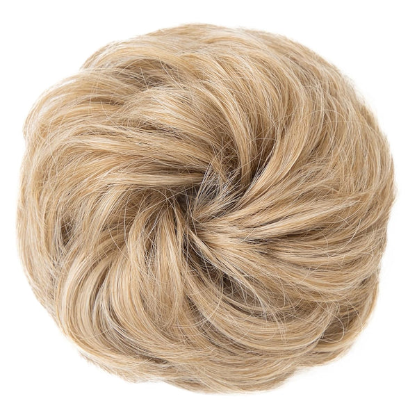 MORICA 1PCS Messy Hair Bun Scrunchies Extension, Curly Wavy Synthetic Chignon for Women (27/613#)