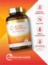 Carlyle Vitamin C with Rose Hips 500mg - 200 Caplets, High Potency, Vegetarian & Gluten Free.