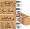 Whaline 100 Pack Fall Thanksgiving Silverware Bags, Rustic Kraft Paper Cutlery Holders for Autumn Party Supplies