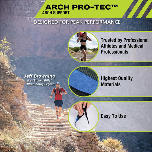 Pro-Tec Arch Premium Compression Brace for Arch Support, Pain Relief, Foot Support, Adjustable for Men & Women