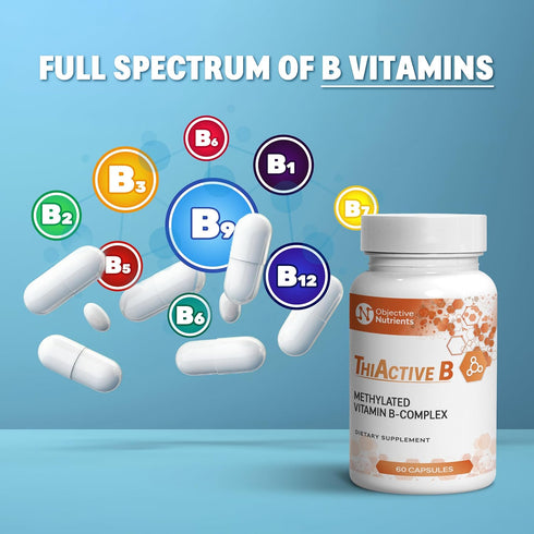 ThiActive B Methylated B-Complex - No Fillers or Flow Agents, 60 Count