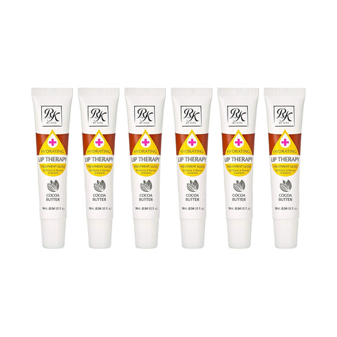 Ruby Kisses Hydrating Lip Therapy Treatment Gloss, Cocoa Butter RLO03D1 (6 PACK)