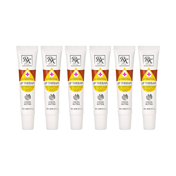Ruby Kisses Hydrating Lip Therapy Treatment Gloss, Cocoa Butter RLO03D1 (6 PACK)