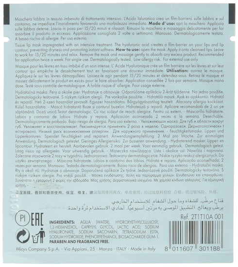 PUPA Milano Moisturizing Lip Mask, Quick Softening Treatment to Repair and Hydrate Lips, Dermatologist-Tested, 0.1 Oz