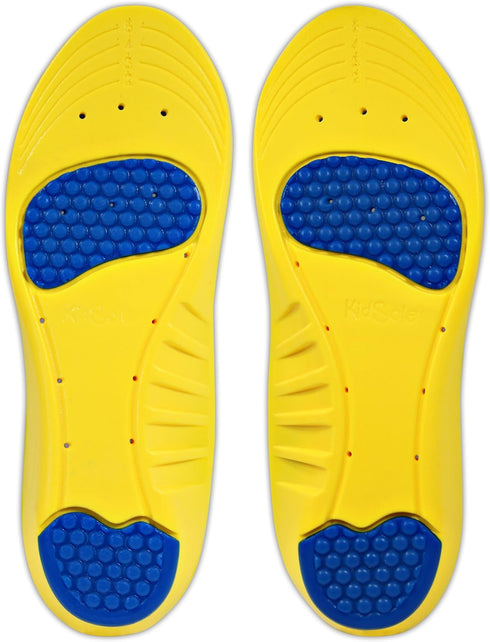 Children's Athletic Memory Foam Insoles for Arch Support and Comfort for Active Kids (24 CM) Size 2-6