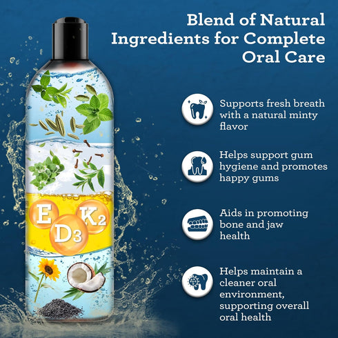 GuruNanda Advanced Oil Pulling & Coconut Oil Pulling Bundle with Toothbrush, Tongue Scraper - for Happy Teeth & Gums
