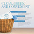 Pursonic Eco Laundry Sheets, Natural Detergent Sheets, Fresh Linen Scent, 100-Pack, Zero Plastic Travel Essentials