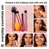 Real Techniques 5 Piece Everyday Essentials Makeup Brush Set, Includes 4 Brushes & Sponge, Travel Gift Set