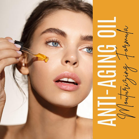 Turmeric Oil + Organic Moisturizer, Reduce Acne, Dark Spot Remover, Hydrate Dry Skin, Anti-Aging Glow Oil for Face,