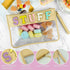 Morcheiong Chenille Letter Bag, Cute Clear Zipper Cosmetic Bag, Portable Multi-purpose Makeup Pouch for Travel (Beige)