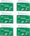 MagDepo 6 Pack Credit Card Size Magnifier Ruler, Green, for Reading Small Print, Maps, and Books