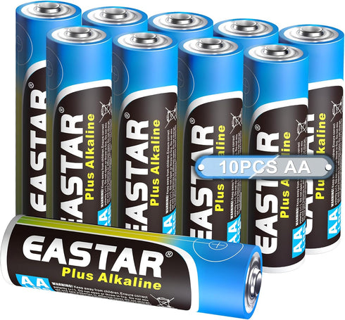 AA Batteries with Power Boost, Alkaline Double AA Batteries, 10 Pack, Ultra Long-Lasting, 10 Years Shelf Life