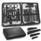 Manicure Set 30 In 1 Personal Care Grooming Kit with Luxurious Travel Case, Nail Clippers for Men (Black)