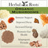 Herbal Roots Organic 8 Mushroom Blend Supplement Capsules - 100% Fruiting Body Extracts for Wellness and Immunity