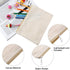 16 Pack Multi-Purpose Cosmetics Bag with Zipper, Canvas Makeup Pouches, Travel Toiletry Bag, DIY Craft Bag (M, Beige)