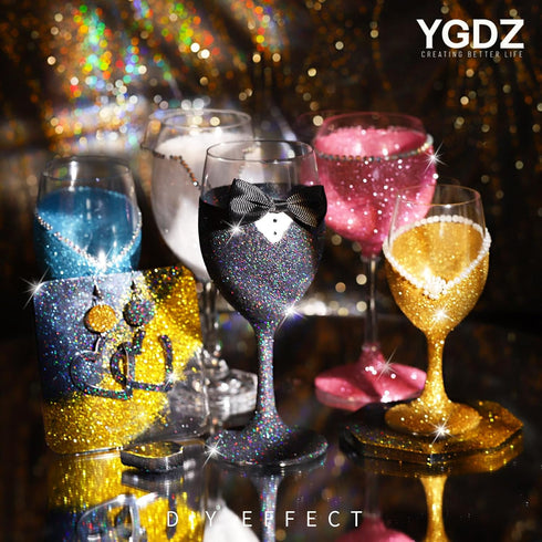 YGDZ Black Glitter - Fine Craft Glitter for Christmas & Festival, 140G / 4.93OZ