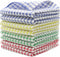 Cotton Cleaning Rags, Terry Dish Cloths for Washing Dishes, Set of 8 Soft Dish Towels for Kitchen Drying