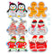 Epielle Christmas Holiday Character Sheet Mask Assortments - Santa, Reindeer, Snowman, Elf, 12pk for Spa Gifts